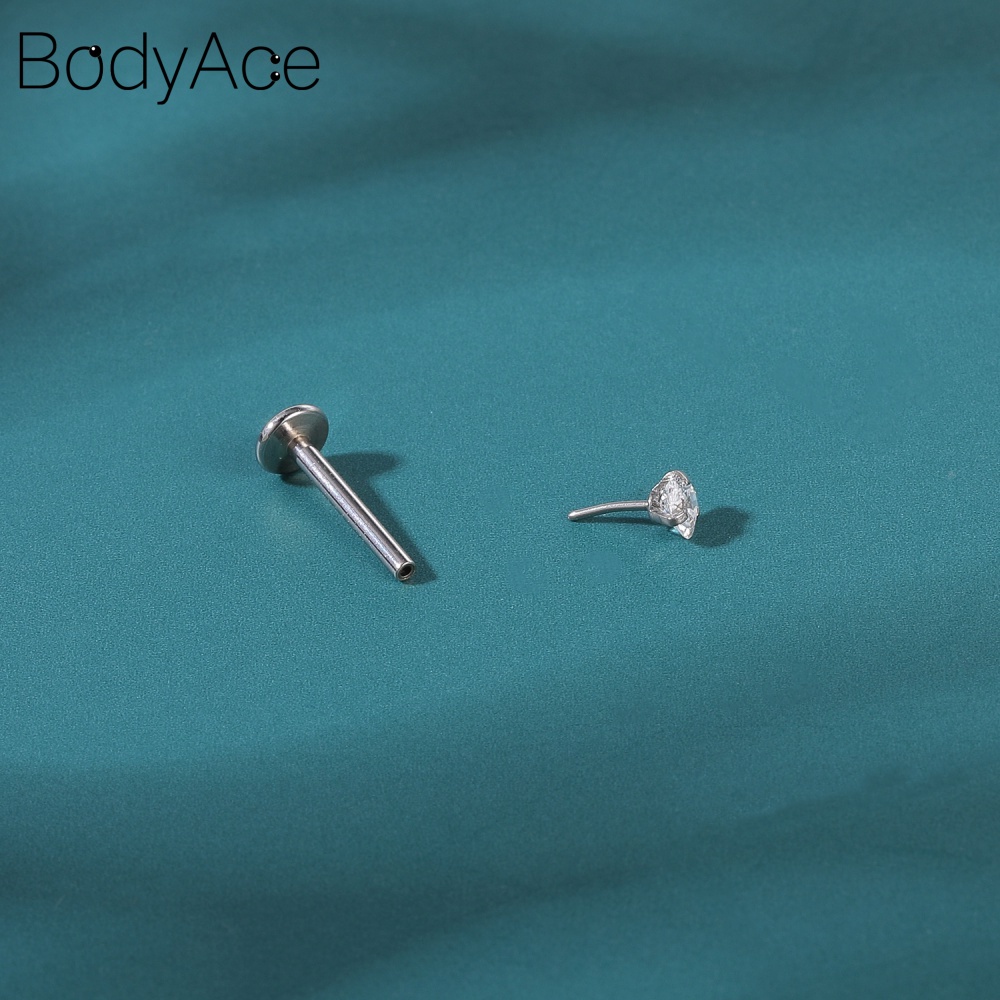 Set 10-15 Khuyên Xỏ Tai Bằng Thép Không Gỉ Đính Đá Nhiều Màu Sắc Kích Thước 6/8/10mm