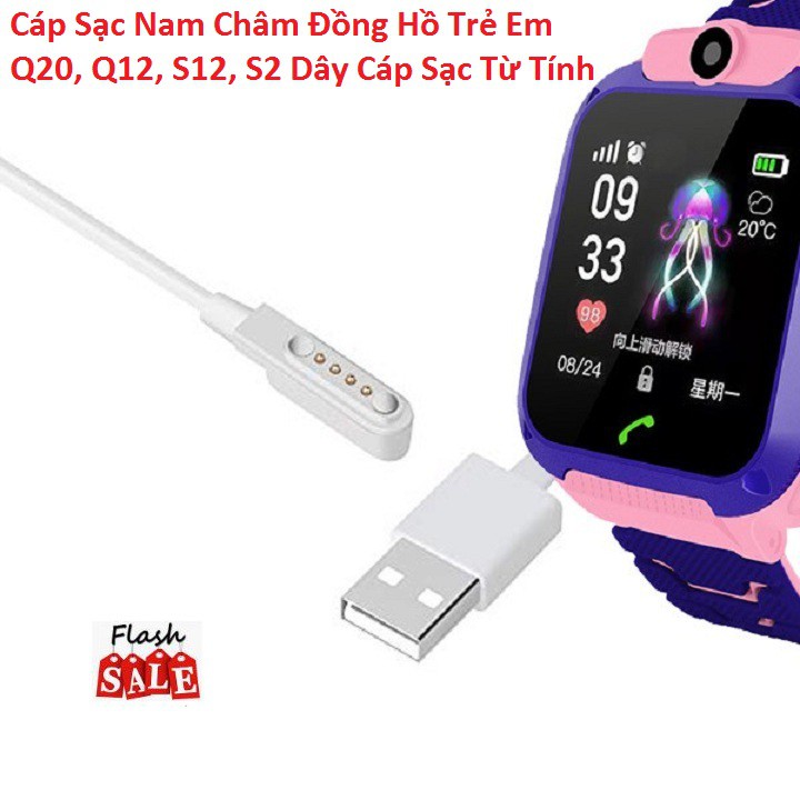 Dây Sạc Nam Châm, Cáp Sạc Đồng Hồ Trẻ Em Q20 Q12 S12 S2 Dây Cáp Sạc loại Tốt Nhất