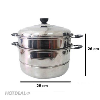 Nồi hấp đa năng 3 tầng (size 28cm)