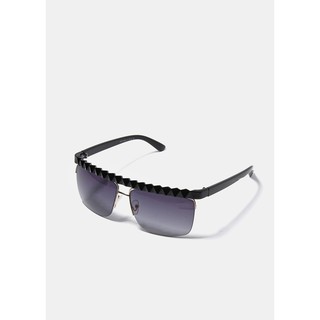 KÍNH MẮT SHOP MISS A Black Zigzag Rimless Sunglasses