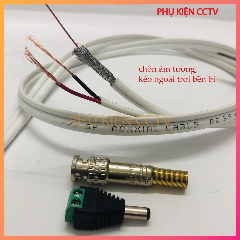 [100m]Cáp đồng trục liền nguồn SINO (RG59 + 2C CCS) chuyên dụng cho Camera cắt từ cuộn 305m | BigBuy360 - bigbuy360.vn