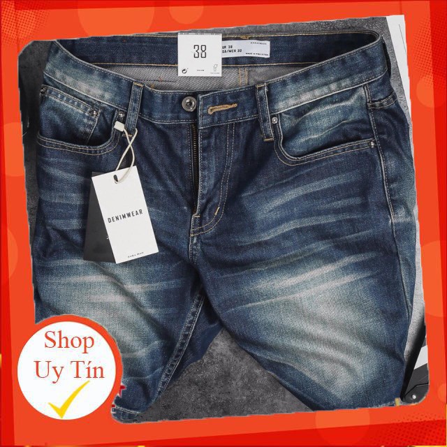 Short Zara Denim chính phẩm, form skinny fit, ngang gối trẻ trung,vải wash mềm mặc cực sướng