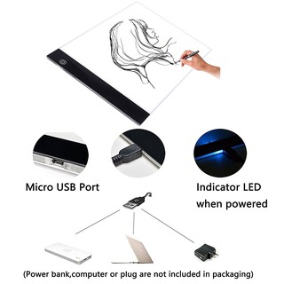 Bảng vẽ có đèn LED khổ A4 kèm cáp USB