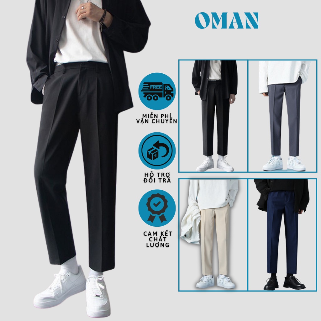 Quần âu nam form baggy vải tuyết mưa cao cấp, Quần tây nam baggy chất liệu co giãn phong cách Hàn Quốc hottrend 2022