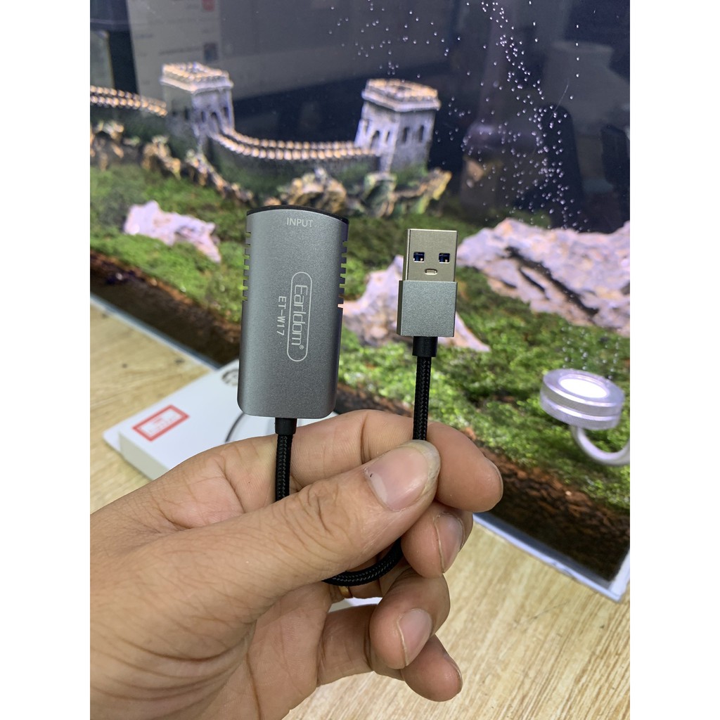 Cáp HDMI to USB 3.0 Video Capture Earldom ET-W17 + W16 - Hỗ Trợ Live Stream, Ghi Hình Từ Điện Thoại, Camera, PS4, XBOX