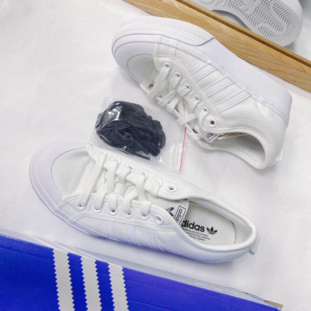 [AUTHENTIC 100%] [SẴN] Giày thể thao nữ ADIDAS NIZZA PLATFORM W TRẮNG &amp; ĐEN CHÍNH HÃNG