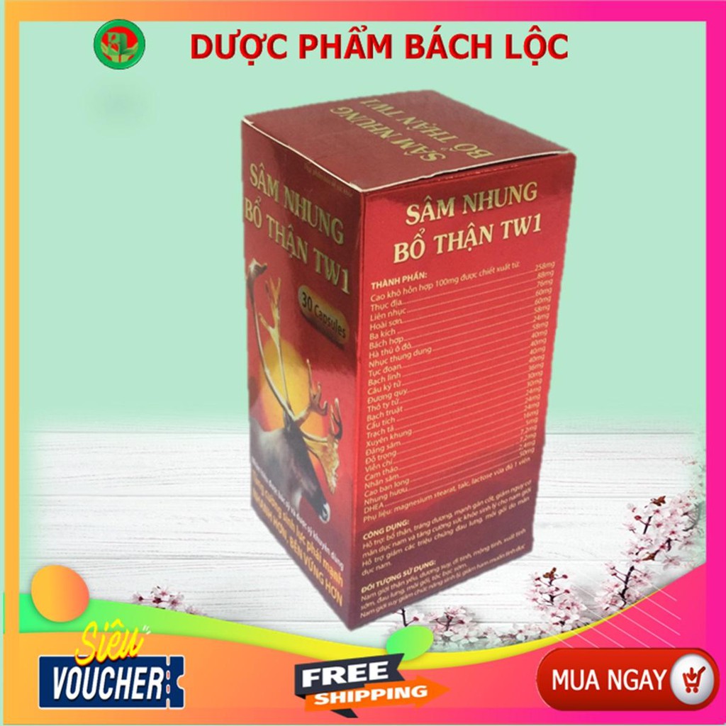 Sâm Nhung Bổ Thận TW1 - Tăng Cường Sinh Lực- Nhanh Hơn - Bền Vững Hơn