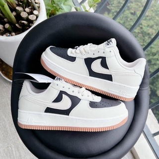 Giày thể thao AIR Force 1 đế nâu , Giày Af1 Panda đen trắng đế viền nâu nam nữ cực chất 2022 full box bill