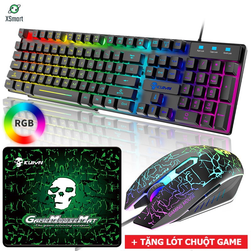 Bộ Bàn Phím Và Chuột Chơi Game Có 10 Chế Độ Led Khác Nhau T6RGB Super PRO 2021 Tương Thích Máy Tính PC Laptop | WebRaoVat - webraovat.net.vn