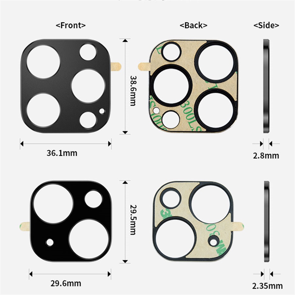 Miếng Dán Bảo Vệ Camera Sau Bằng Kim Loại Cho iPhone 14 Plus 13 Max 12 Mini 11 Pro Ốp