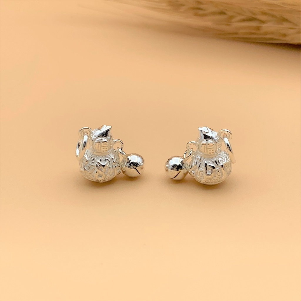 Charm móc treo hồ lô và chuông bạc cực xinh - Charm Bạc 925 - Mã CB197