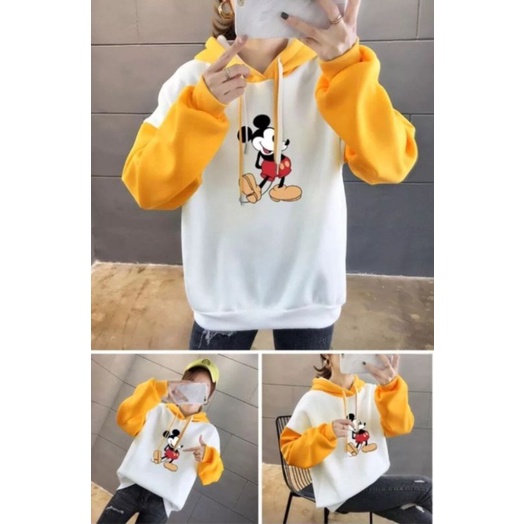 Áo hoodies nữ kiểu dáng in hình chuột trẻ trung cực xinh hàng đẹp giá rẽ