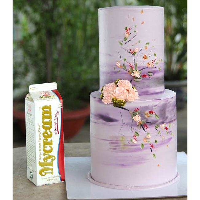 1 thùng Kem Trang Trí Bánh Kem MyCream Ngà 1Kg 12 Hộp