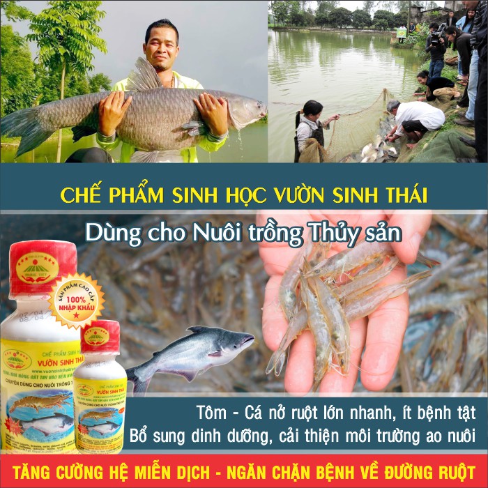 Chế phẩm sinh học VƯỜN SINH THÁI cho Thủy Sản (Tôm, Cá..)