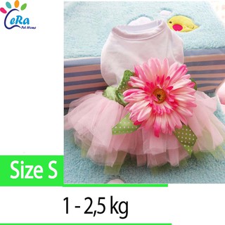 Đầm Cho Chó Mèo - Đầm Hoa (Vải Cao Cấp )