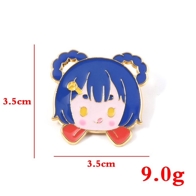 Genshin impact brooch Huy hiệu cài áo họa tiết cây quạt dễ thương bắt mắt