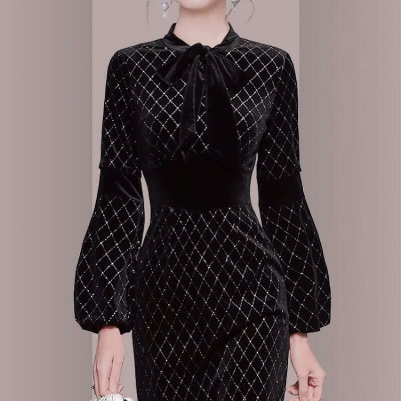 Đầm nhung nữ cao cấp thiết kế dáng ôm tôn dáng sang chảnh NP1555