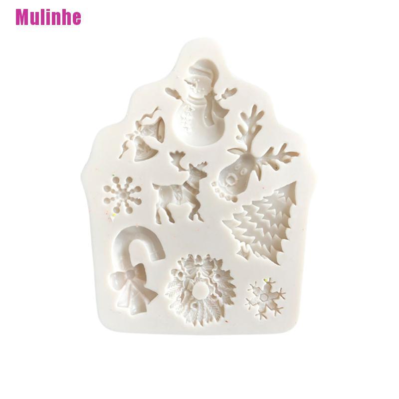 Khuôn Silicone Tạo Hình Làm Bánh Kẹo Hình Cây Thông / Người Tuyết / Tuần Lộc / C