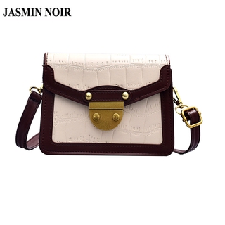 Túi xách JASMIN NOIR giả da cá sấu thiết kế đơn giản phong cách thời trang retro cho nữ