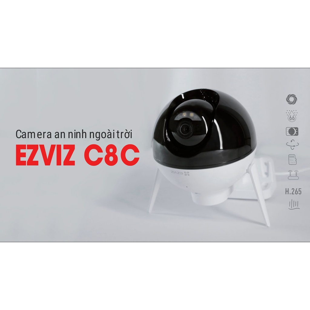 Camera wifi ngoài trời, xoay 360, còi đèn báo động, Ezviz C8W H8C 4MP 2K,màu ban đêm