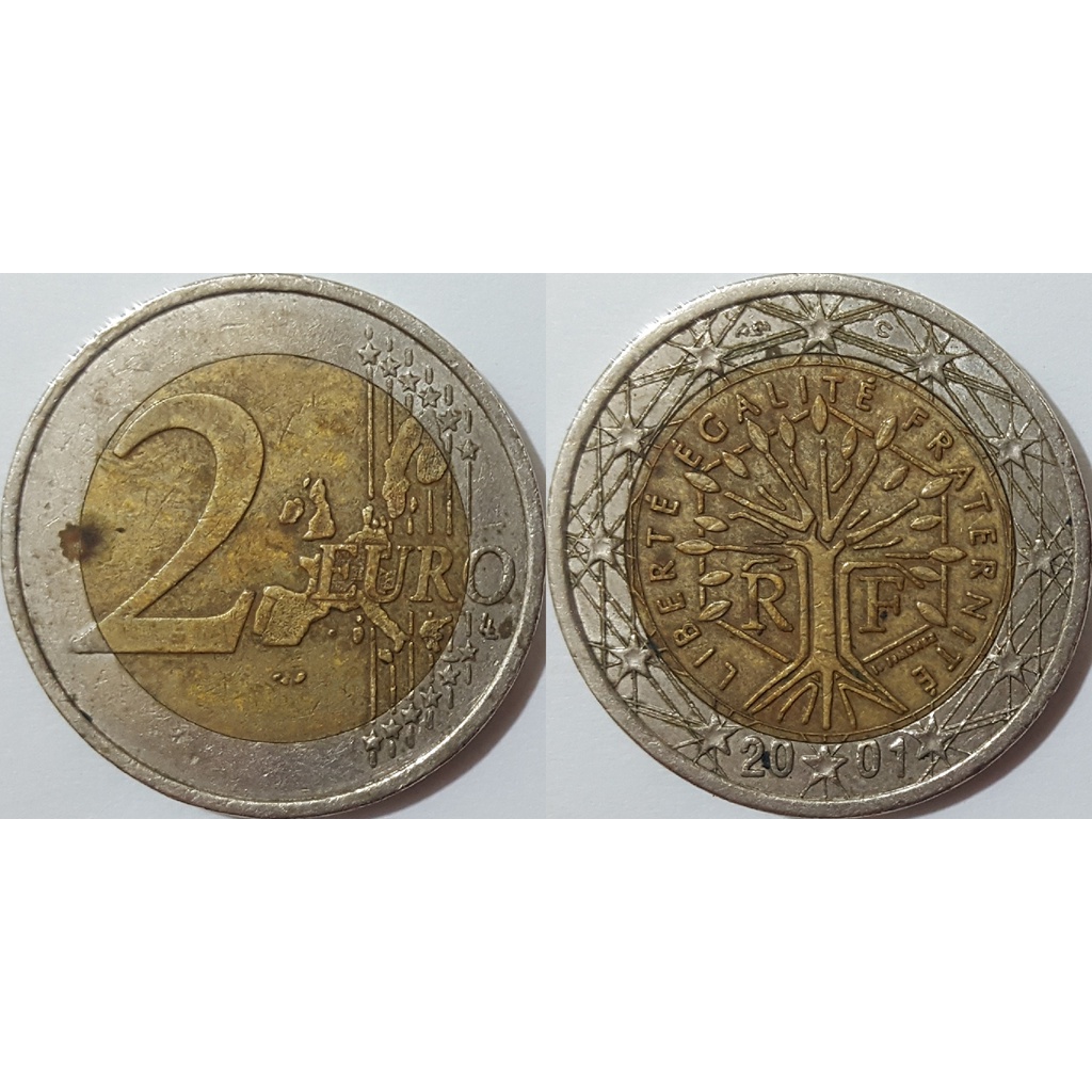 Đồng xu 2 Euro Pháp (France) 1999-2006