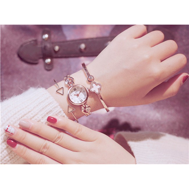 [KÈM 2 VÒNG VÀ HỘP] Đồng hồ nữ Ulzzang JW hàng chính hãng kèm lắc tay | BigBuy360 - bigbuy360.vn