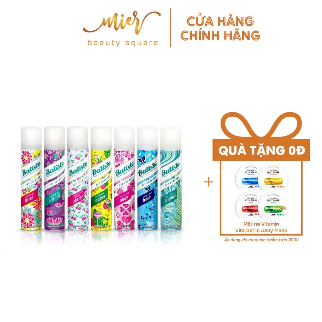 Dầu gội khô số 1 Anh Batiste làm sạch da đầu nhanh, hạn chế gàu, nấm 200ml