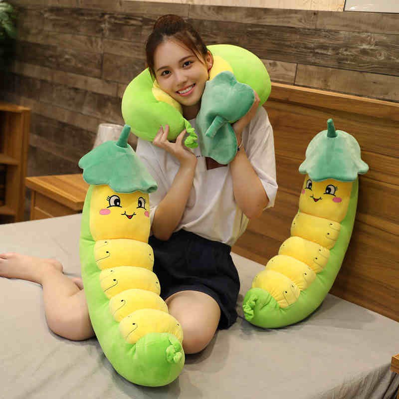 Thú nhồi bông hình con sâu, gối ôm hình con sâu nhồi bông cute - Otama Bedding