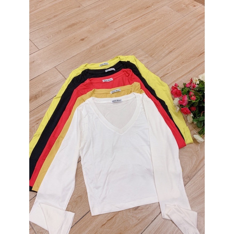 Áo Thun Lụa croptop dài tay dài siêu mát