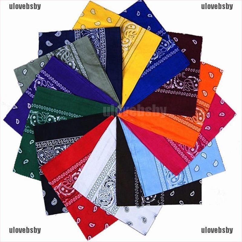 【ulovebsby】New Arrived Unisex Hip Hop Black Bandana Fashion Headwear Hair Band