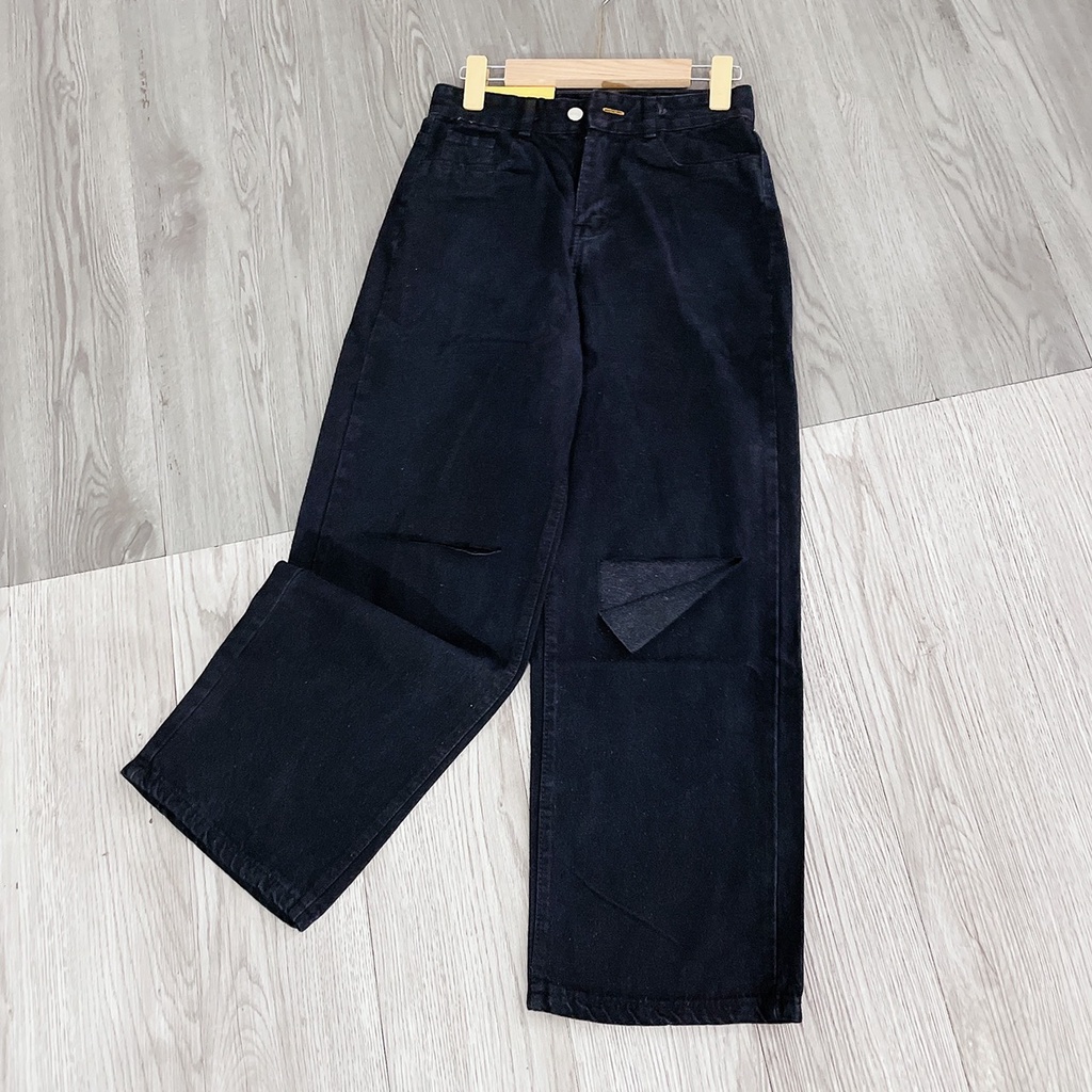 QUẦN JEANS ỐNG SUÔNG RÁCH GỐI XẺ M03 💥 Giá siêu rẻ💥