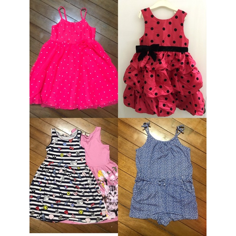 thanh lí đầm h&m bé gái new/used 4-8 tuổi