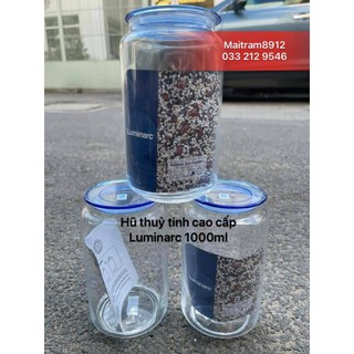 Hũ thủy tinh 500ml đến 1000 ml (1 lít). Hộp tròn thủy tinh Rondo Luminarc 500ml/1000ml/1L/1 lit cao cấp