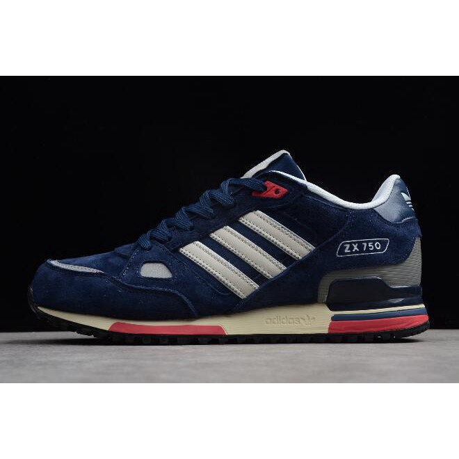 Giày Thể Thao Adidas ZX 750 Màu Xanh Navy / Trắng Q35065 Thời Trang Cho Nam 1830208179