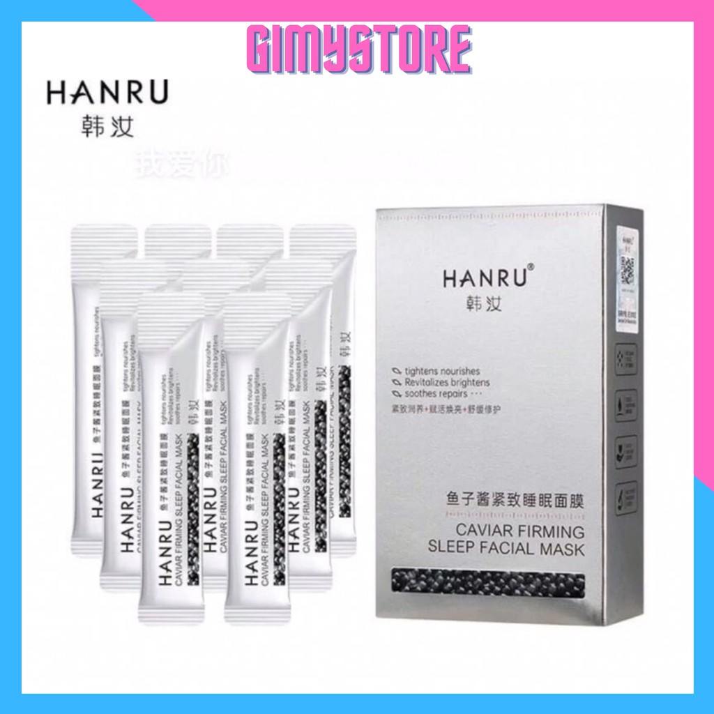 Mặt Nạ Ngủ Trứng Cá Tầm Đen Hanru