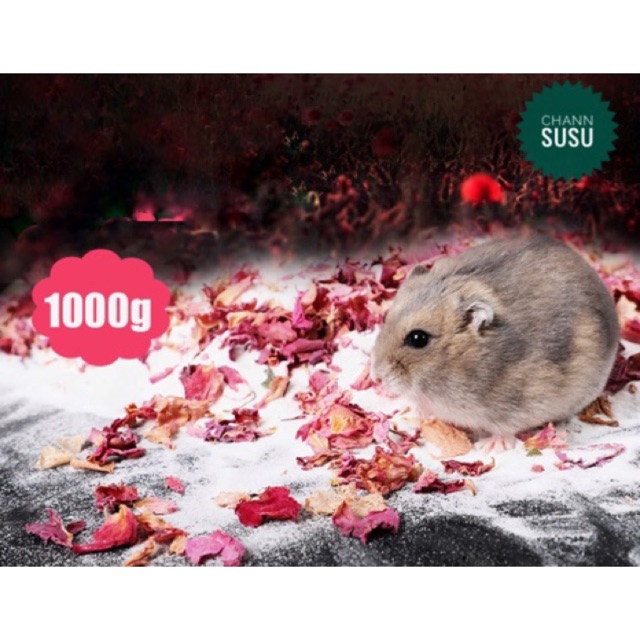 Hamster thú cưng - Cát tắm chuột cao cấp Won Moo 1000g hương Lux Rose sang trọng khử mùi làm sạch hamster thú cưng
