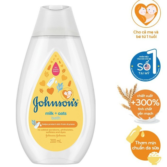 Sữa tắm Johnson's chứa sữa và yến mạch 200ml