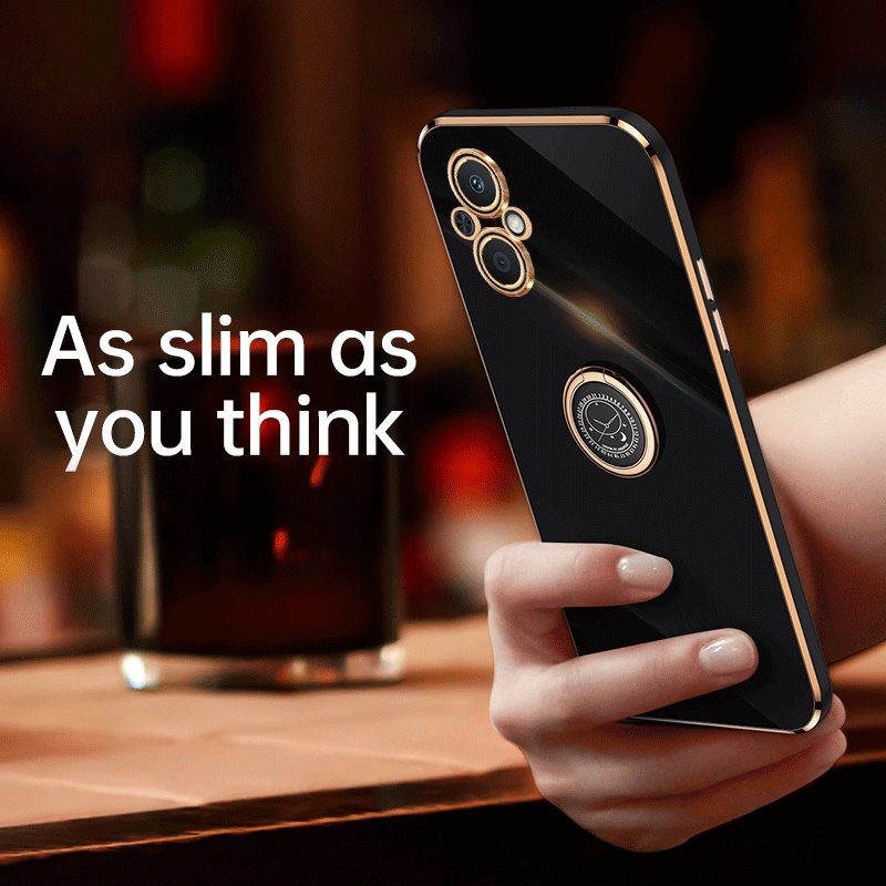 Ốp Điện Thoại TPU Mềm Mịn Màng Chống Mồ Hôi Có Giá Đỡ Bảo Vệ Camera Cho Oppo Reno7 Z 5G