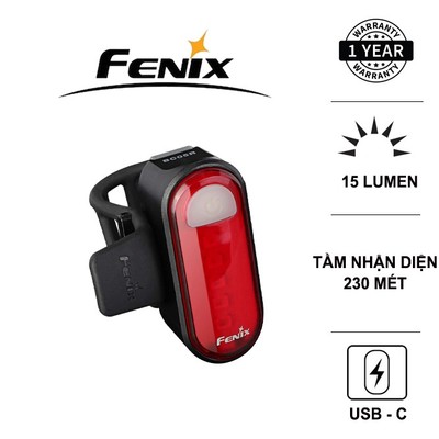 Fenix BC05R V2.0 đèn hậu xe đạp. Sáng 15 lumen 5 LED ánh sáng đỏ