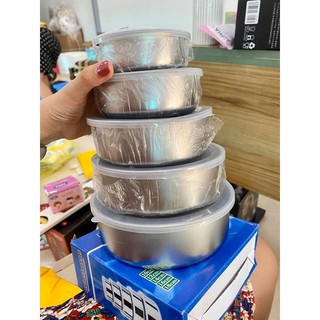 Sỉ bộ 5 bát inox đựng đồ ăn tiện dụng
