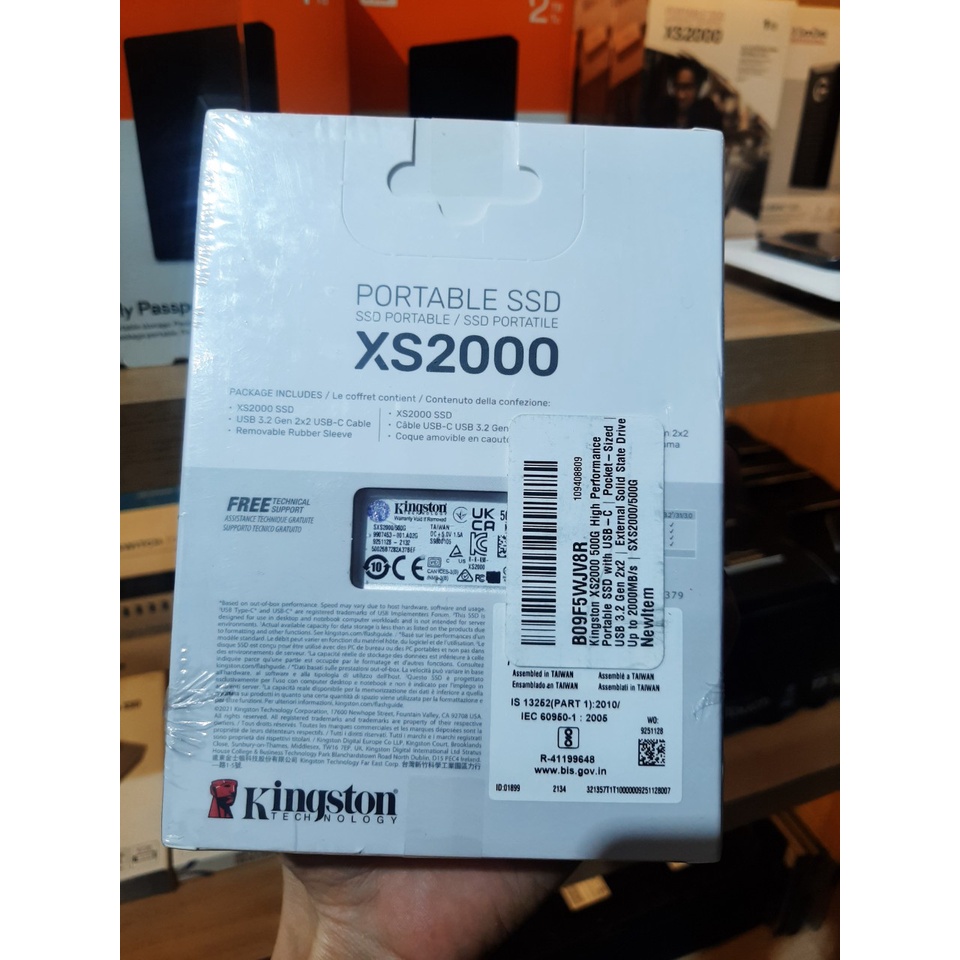 Ổ cứng di động SSD Kingston XS2000 - 500GB / 1TB / 2TB - Bảo hành 36 tháng