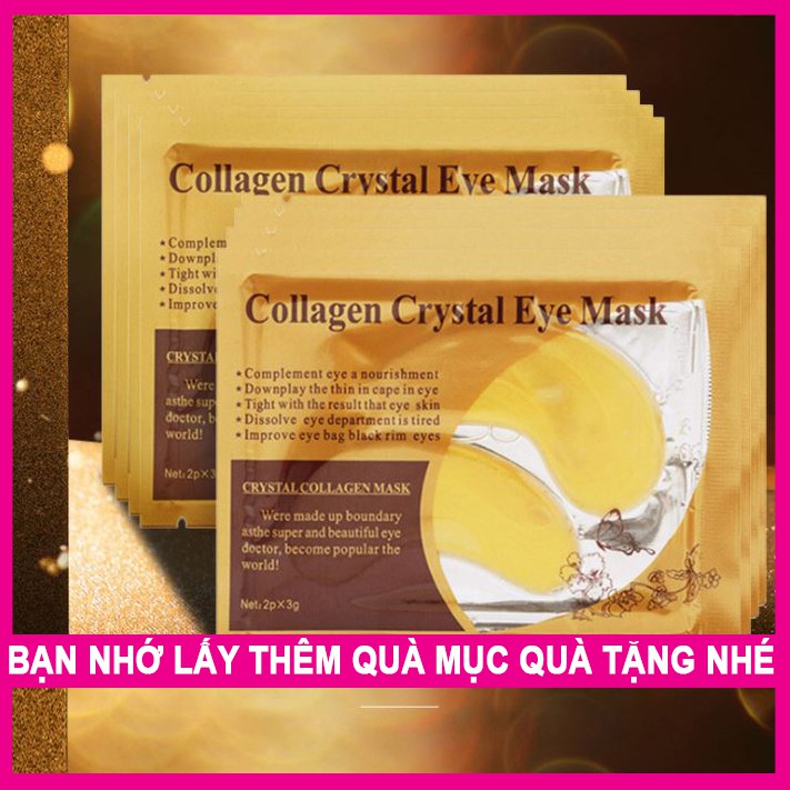 Mặt nạ mắt hàng Nội địa Trung, Mặt nạ dưỡng ẩm và làm mờ thâm quầng mắt Collagen Crystal Eye Mask