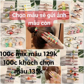 Combo 10 Thun Cột Tóc Nhiều Hình Dễ Thương