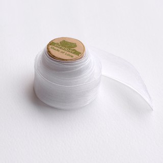 3m ruy băng voan 2cm trắng RB74