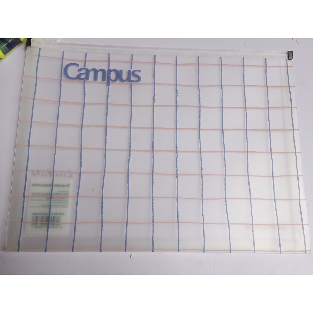 Túi đựng tài liệu A4 có khóa zip Campus
