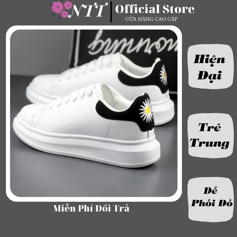 Giày Sneaker ❤️FREESHIP❤️ Giày MC Hoa Cúc Dây Lụa Cao Cấp Full Size Nam Nữ