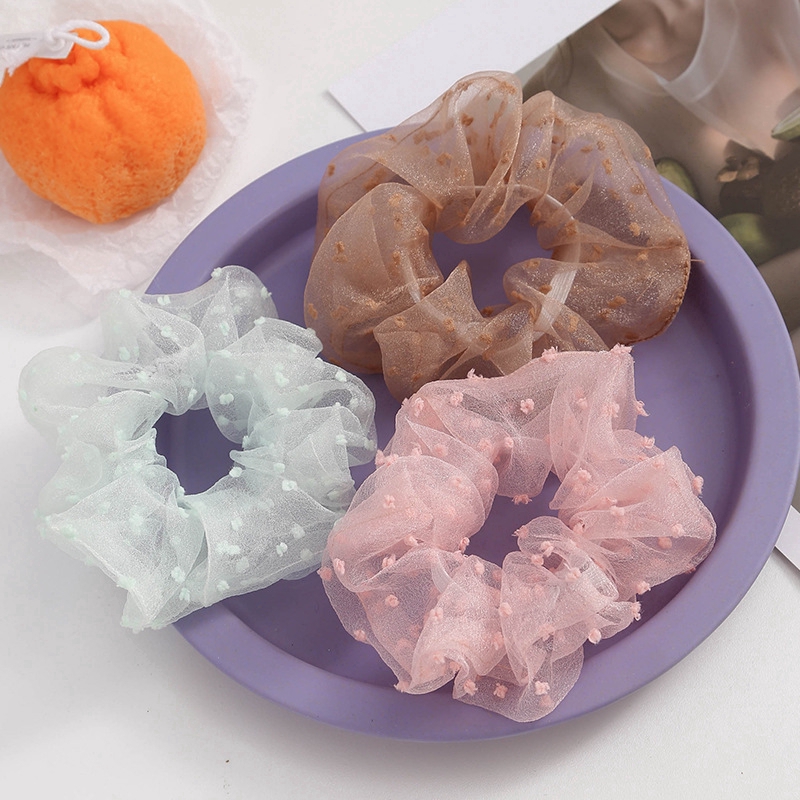 Dây buộc tóc màu trơn đơn giản thanh lịch cho nữ d5214