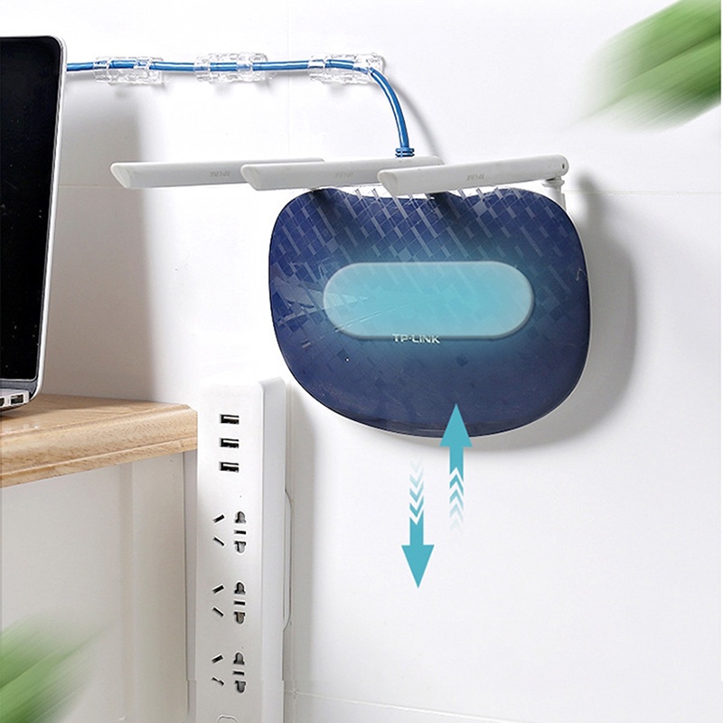 Bộ 2 giá đỡ ổ cắm điện tự dính không cần khoan tiện dụng