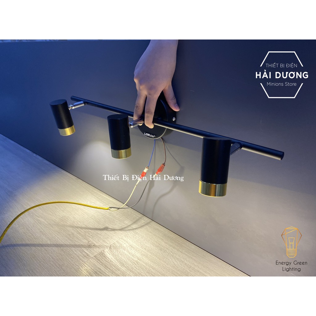 Đèn soi tranh - 3 Đèn chiếu sáng 6028-3 15w - 3268-3 9w Ánh Sáng Vàng - Điều chỉnh được góc chiếu - Bảo Hành 12 Tháng