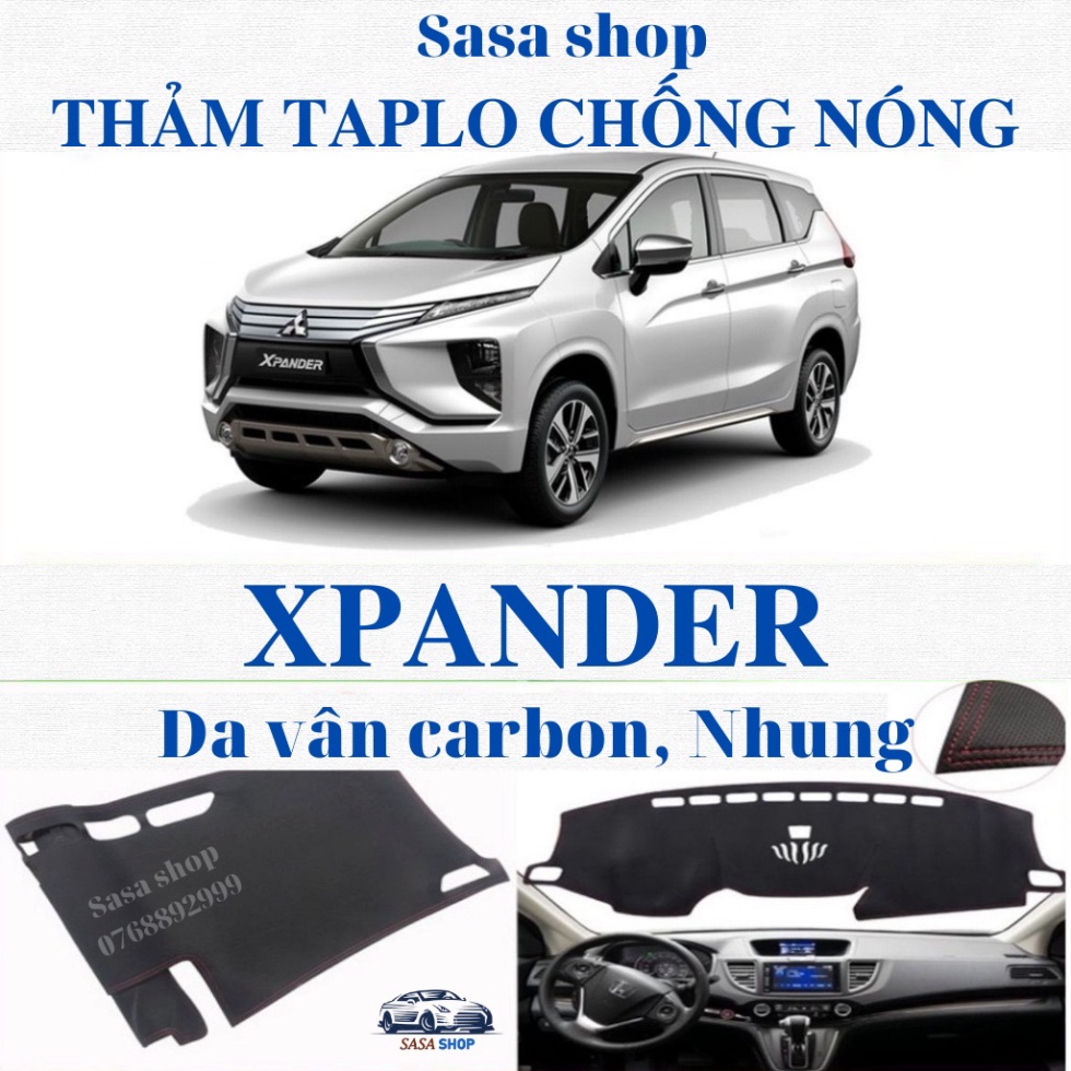 Thảm taplo Xpander da Cacbon chống nóng, chống chói - Giá tại xưởng shopsasavn